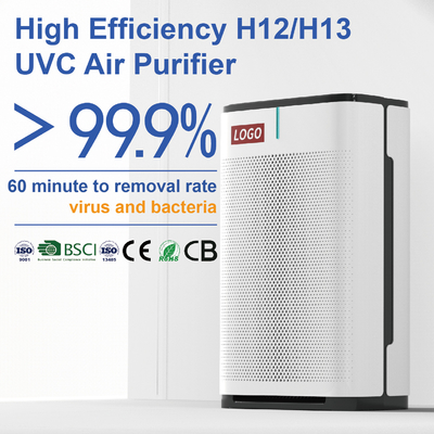UV-HEPA Luftreiniger 220V 120W 600 Quadratfuß-großer Raum-Luftfilter